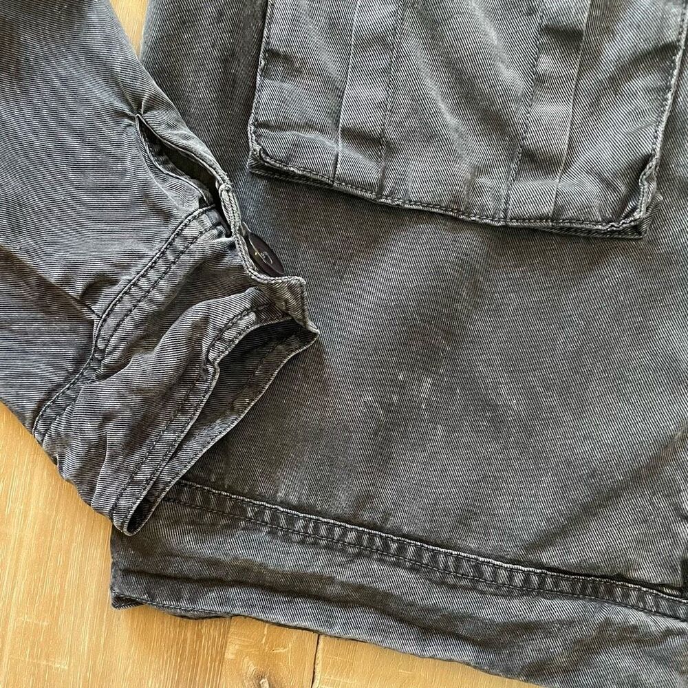 Young Fabulous & Broke Women's Gray Full Zip Utility Bomber Jacket Size Small - Picture 4 of 9
